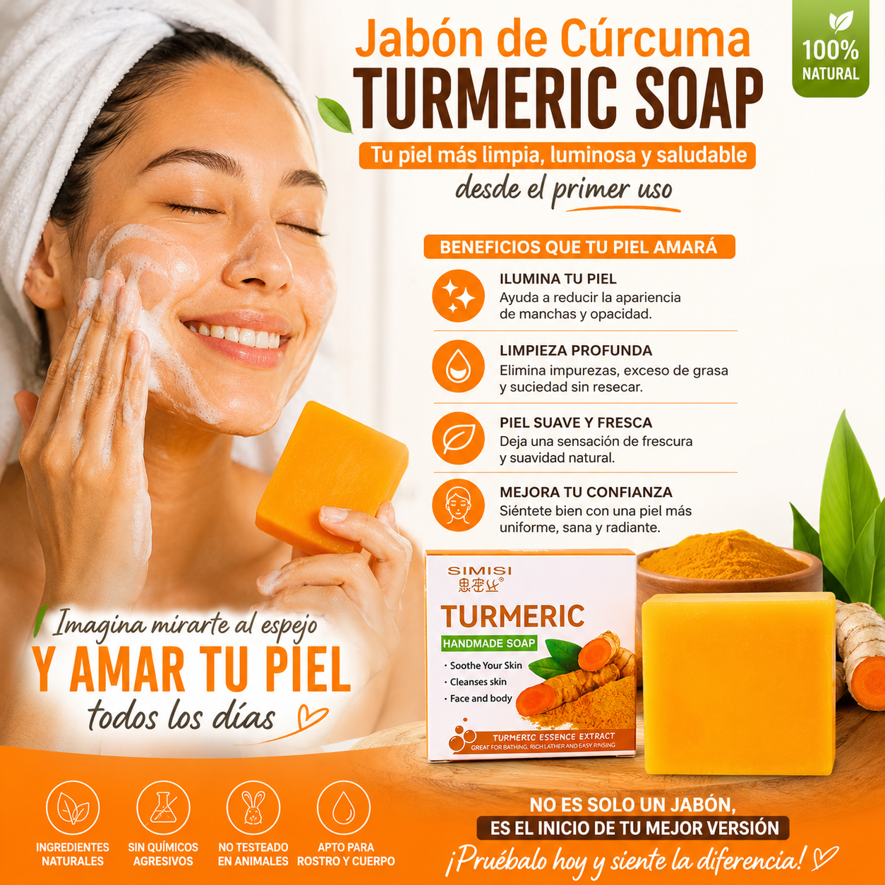Jabón de Cúrcuma TURMERIC SOAP