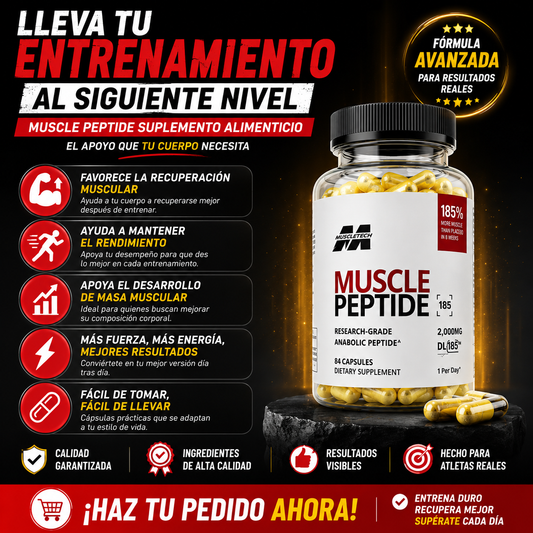 Muscle Peptide PRO™ - Recuperación, Fuerza y Crecimiento Muscular en una sola Fórmula 💪