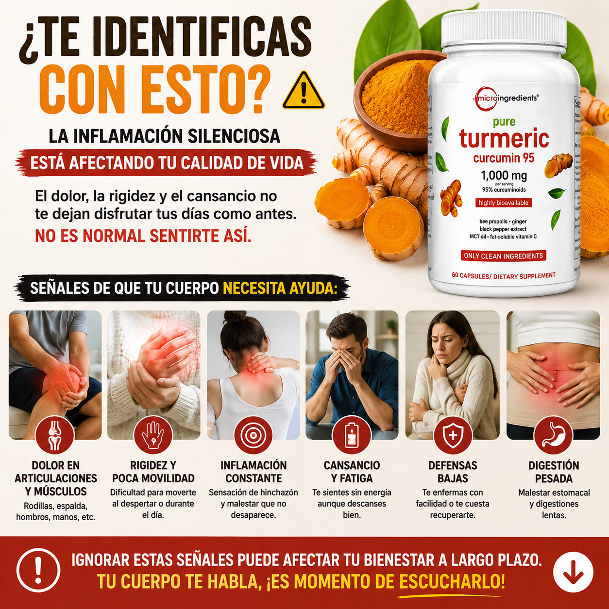 🌟 Turmeric Curcuma Original – Curcumin 95% - 60 Capsulas