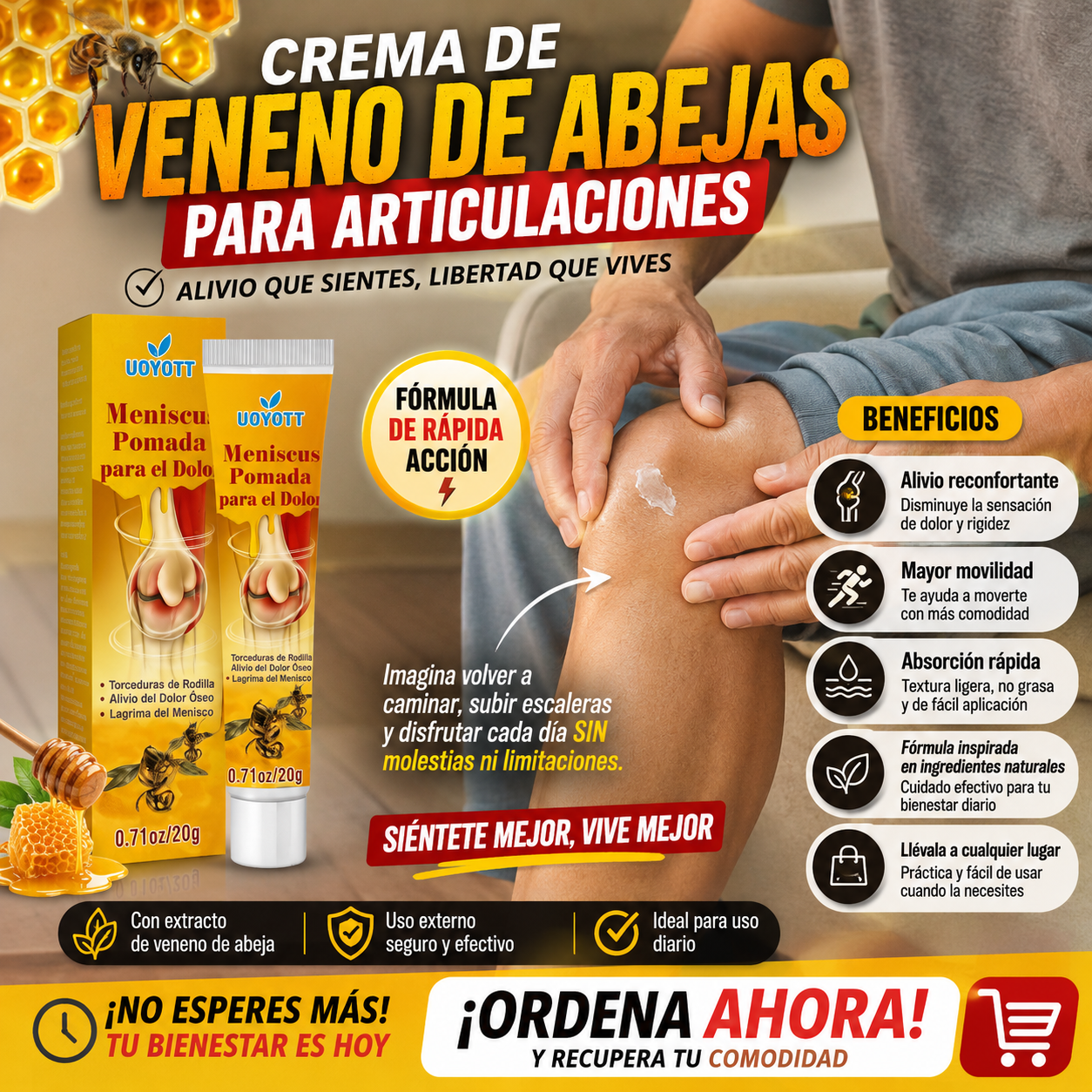 Crema de Veneno de Abejas para Articulaciones