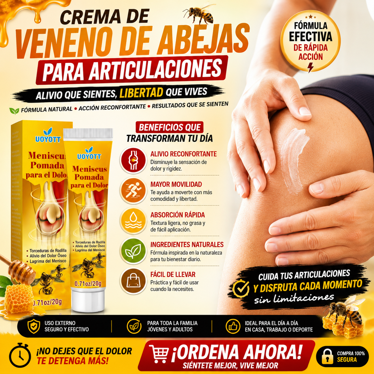Crema de Veneno de Abejas para Articulaciones