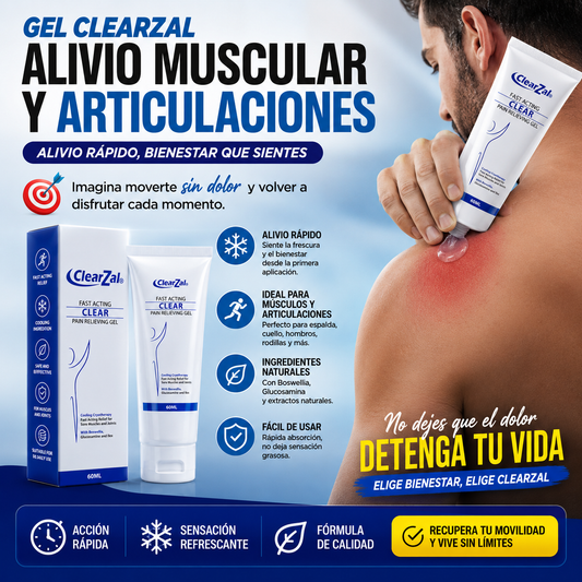 Gel ClearZal Alivio Muscular y Articulaciones
