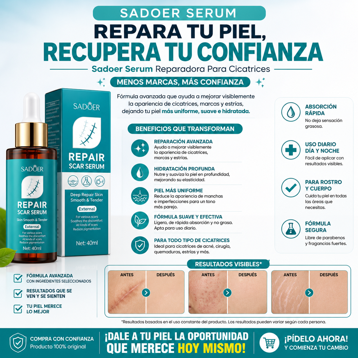 Sadoer Serum Reparadora Para Cicatrices