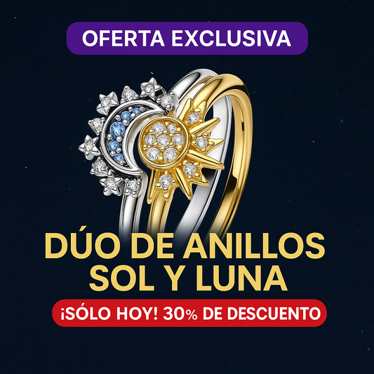 DUO DE ANILLOS SOL Y LUNA