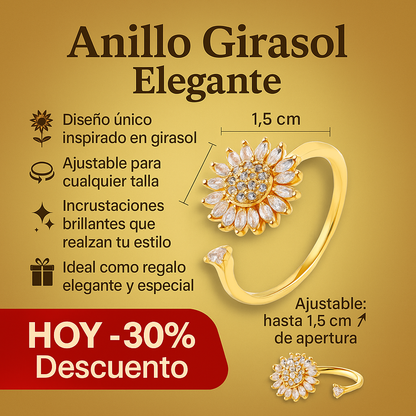 Anillo Giratorio de girasol Anti Estrés