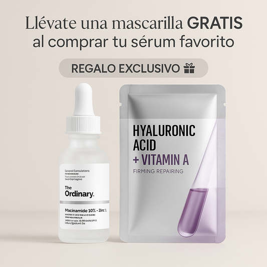Serum Facial con Niacinamide 10% + Zinc 1%  + 1 Mascarilla de Ácido Hialurónico con Vitamina A Gratis😍