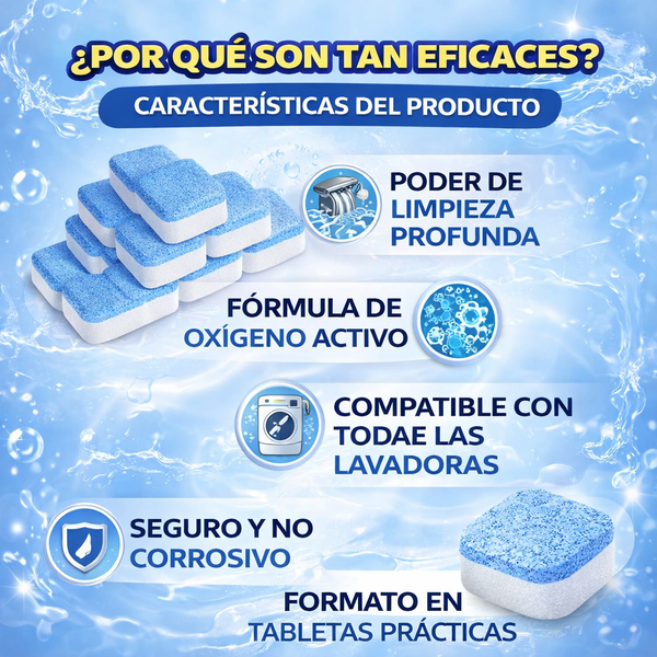 LimpiaLav Express Plus Tabletas Rápidas Eficaces