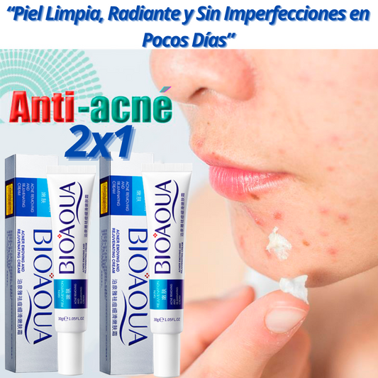 (2X1) Crema Anti Acné "Bioaqua" Oferta de FIN DE AÑO