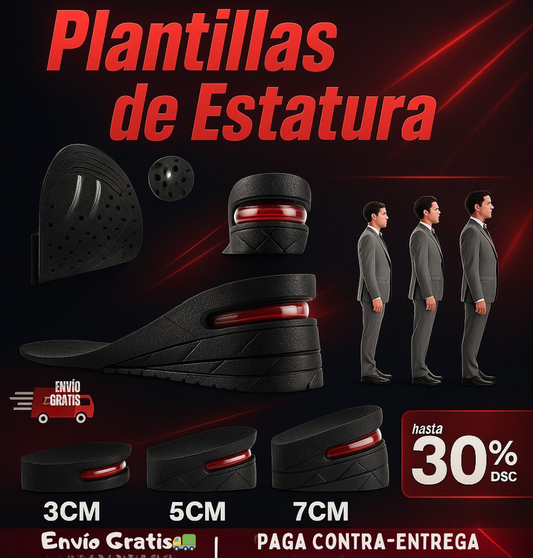 Plantillas para Aumento de Estatura (Aumenta +5cm)