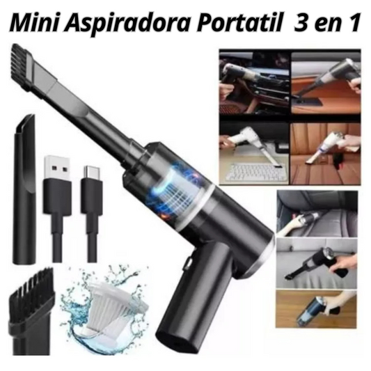 Mini Aspiradora Portatil 3 en 1