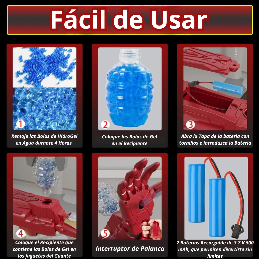 Brazo de Iron Man - Lanzador de Hidrogel