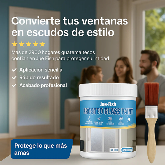 Glass Paint - Pintura de Vidrio de efecto Esmerilado (Incluye Brocha)