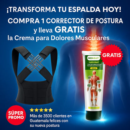 FlexBack Corrector de Postura Unisex Premium (Pedir 1 talla + de la que usas) + Regalo Adicional