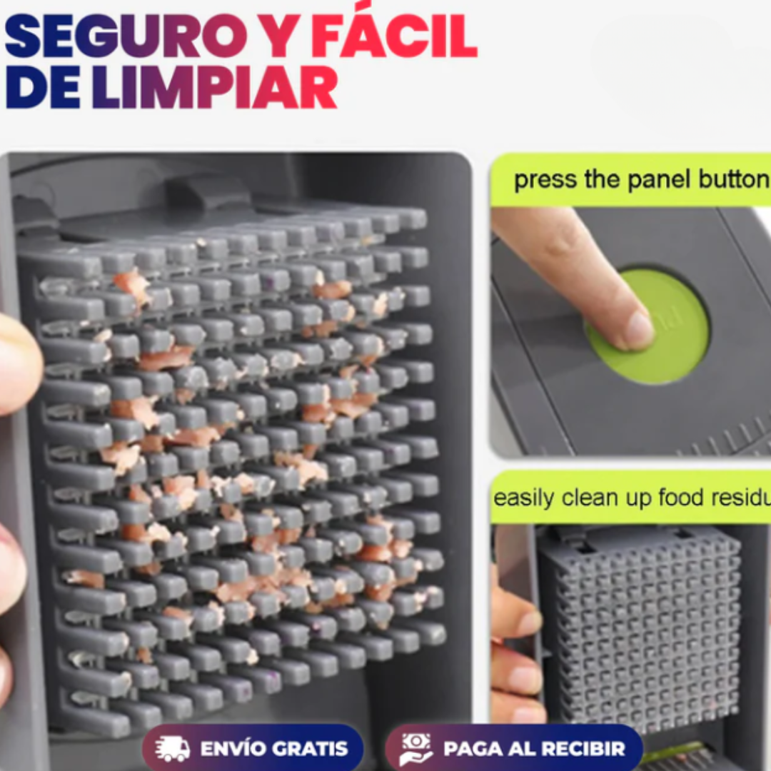 "7 en 1" Picador de Verduras MultiFuncional + 1 Desengrasante de Cocina Gratis😍