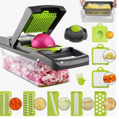 "7 en 1" Picador de Verduras MultiFuncional + 1 Desengrasante de Cocina Gratis😍