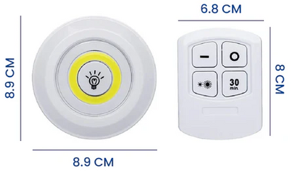 Set de 4 Luces Led Inalambricas con control Remoto