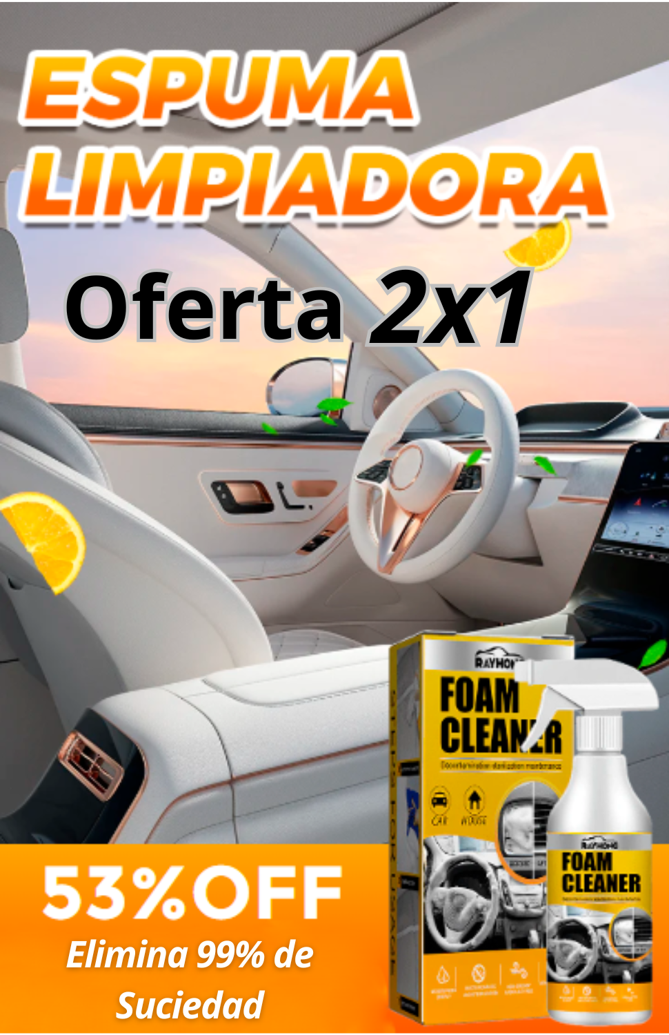 (2x1) Espuma Limpiadora Multiusos "Foam Cleaner"